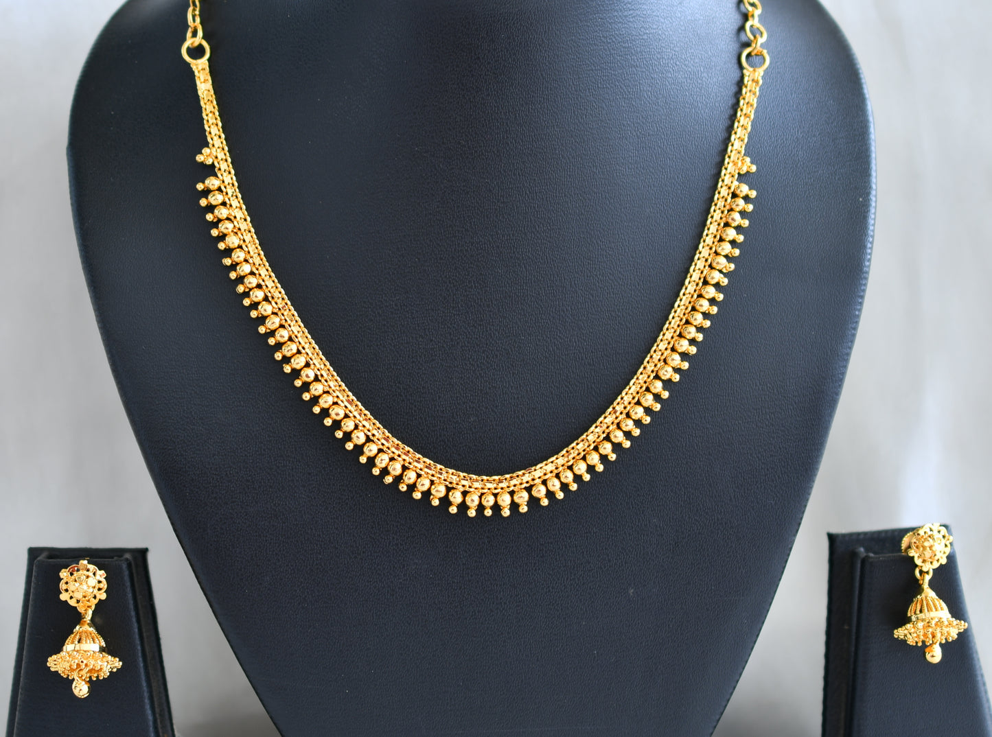 Gold tone Kerala style necklace set dj-42989