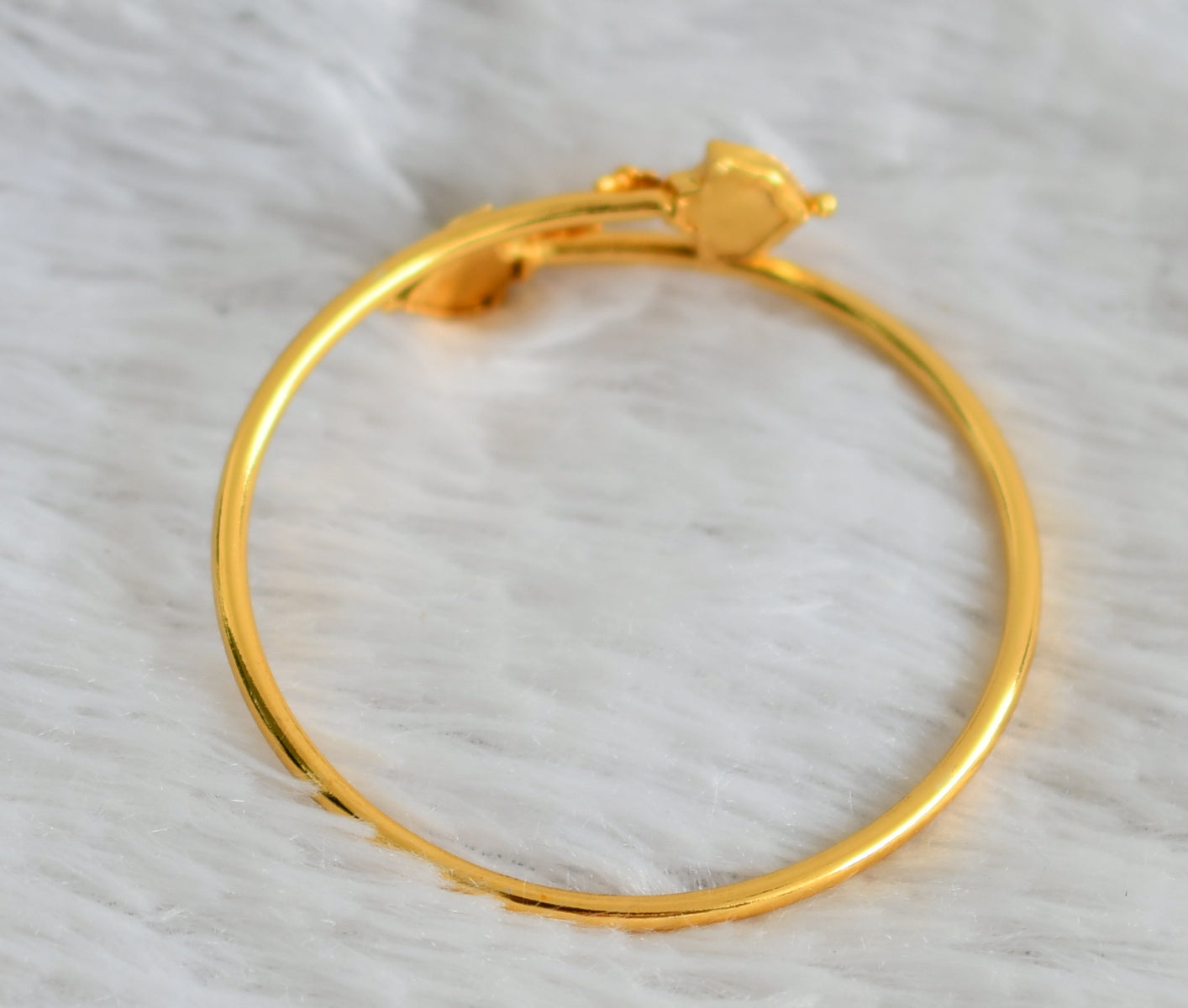 Gold Tone Green Palakka Kada/bangle DJ27564