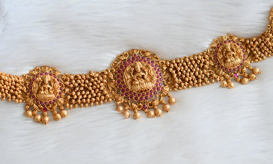 Matte finish kamp lakshmi cluster waist chain/hip chain dj-44657