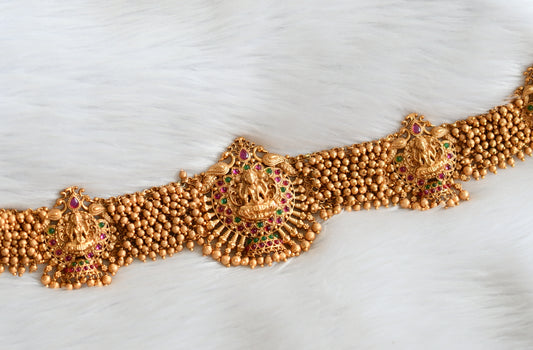 Matte finish kemp-green lakshmi cluster waist chain/hip chain dj-44658