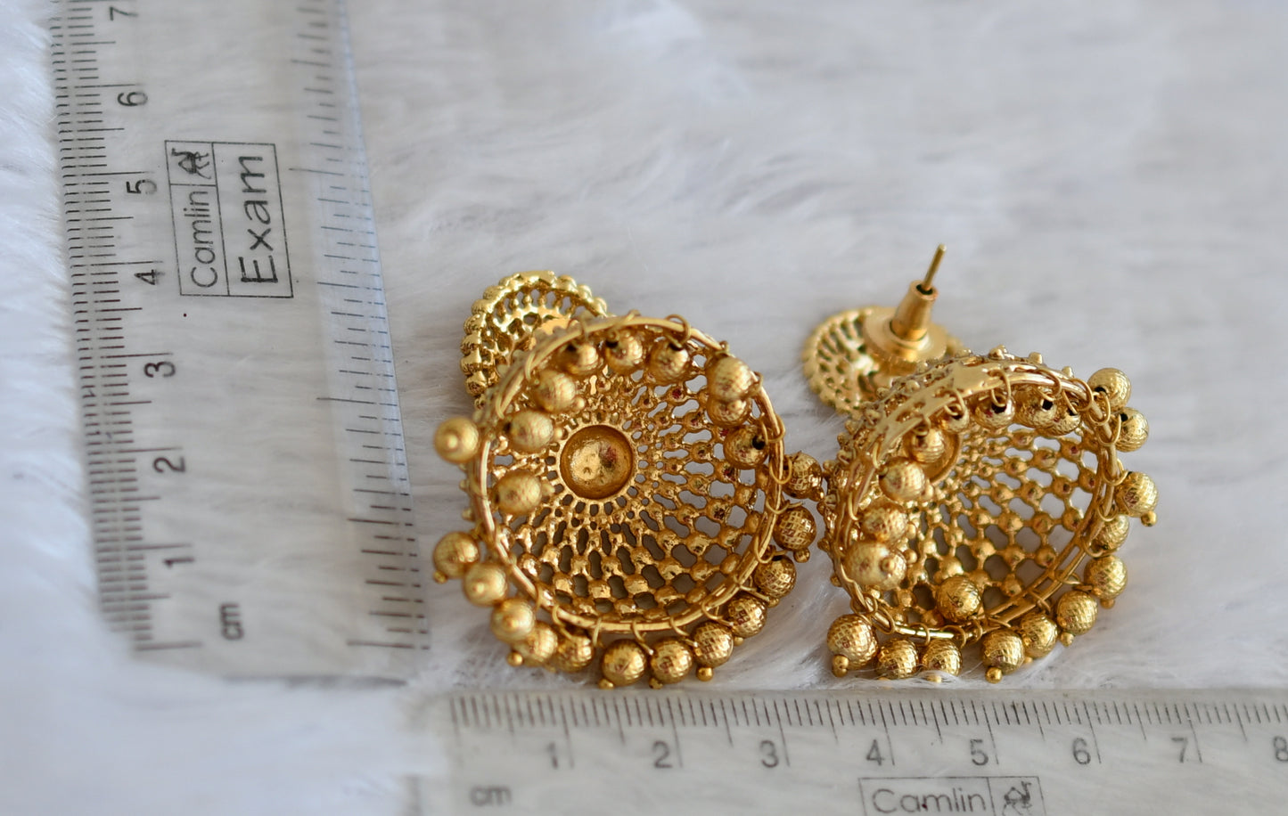 Antique gold tone jhumkka dj-50165