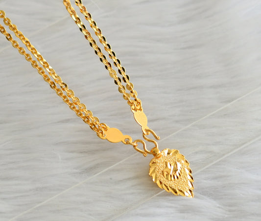 Gold tone 24 inches double layer karimani chain with star and moon pendant dj-44804