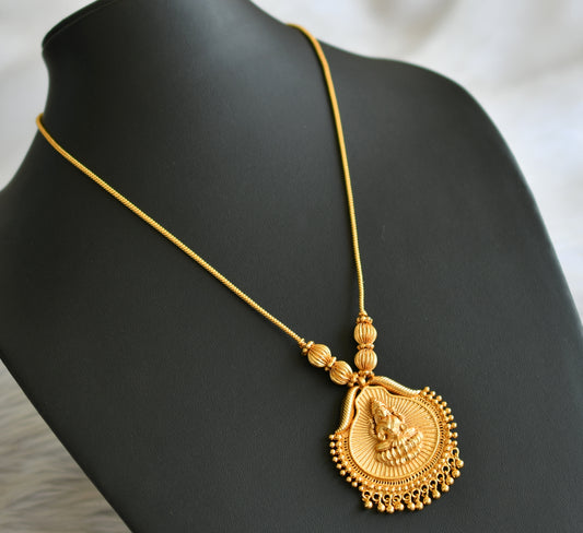 Gold tone kerala style lakshmi kodi necklace dj-43331