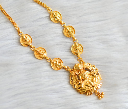 Gold tone lakshmi coin necklace dj-43327