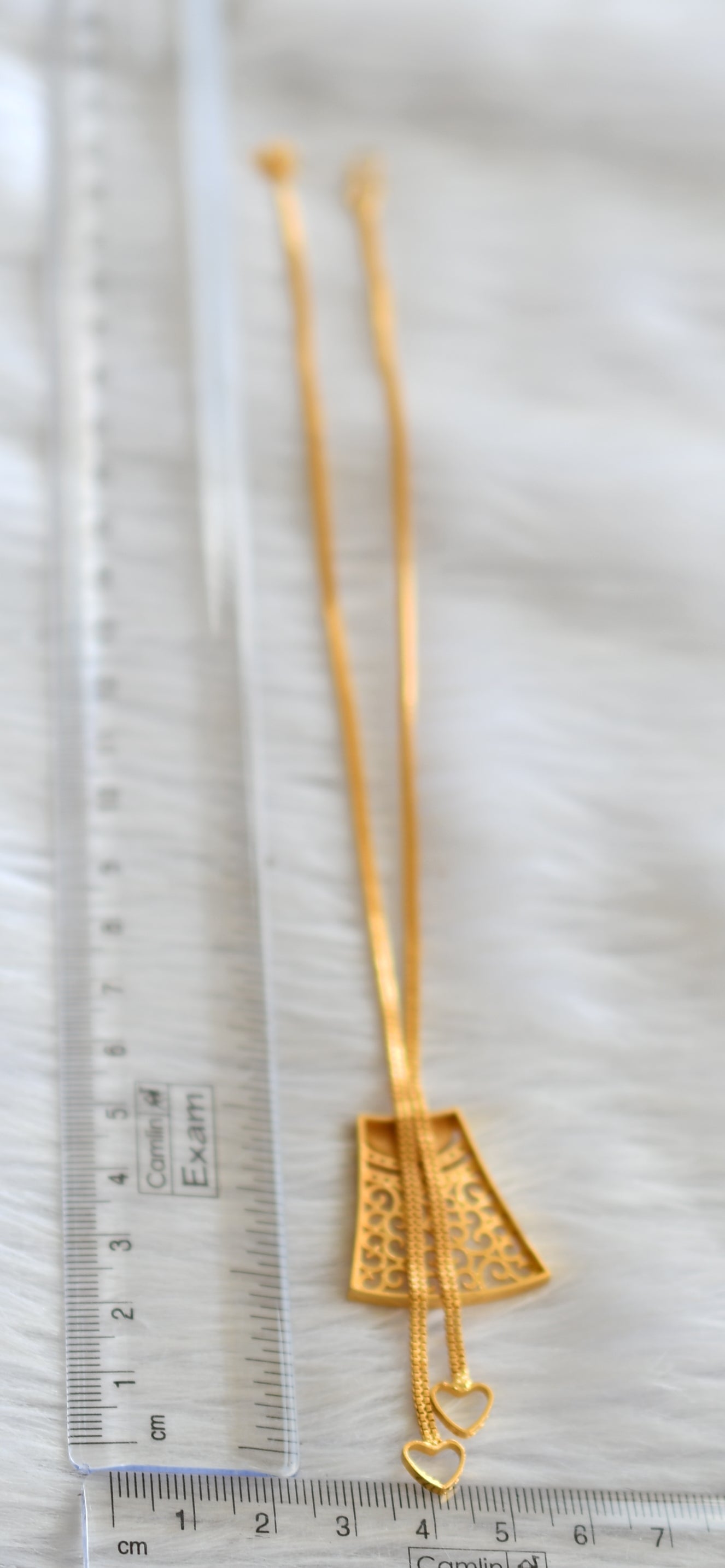 Gold tone ruby stone kerala style necklace dj-43332