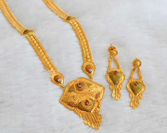 Gold forming meenakari work haar set dj-50320