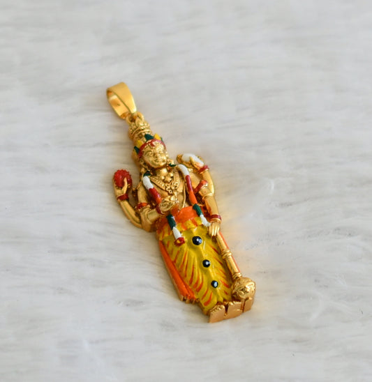 Matte finish meenakari Shri Thirumal pendant dj-50347