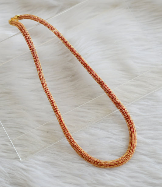Gold tone red stone chain chain dj-44978