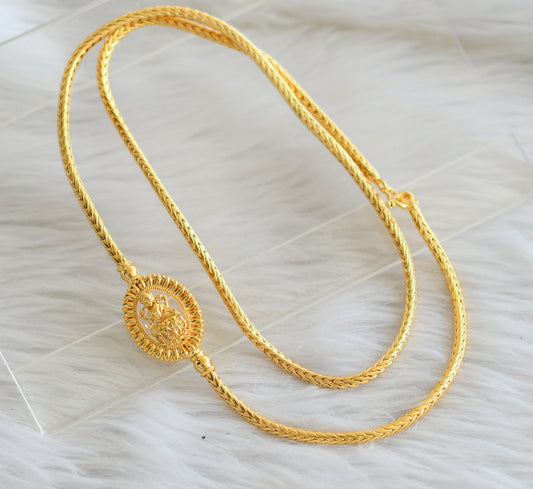 Gold tone 24 inches lakshmi mugappu chain dj-44984