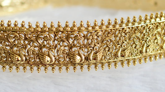 Antique gold tone peacock waist band dj-50405
