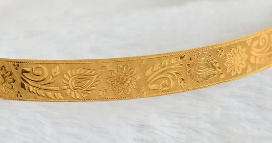 Gold tone flower leaf waist band dj-50397