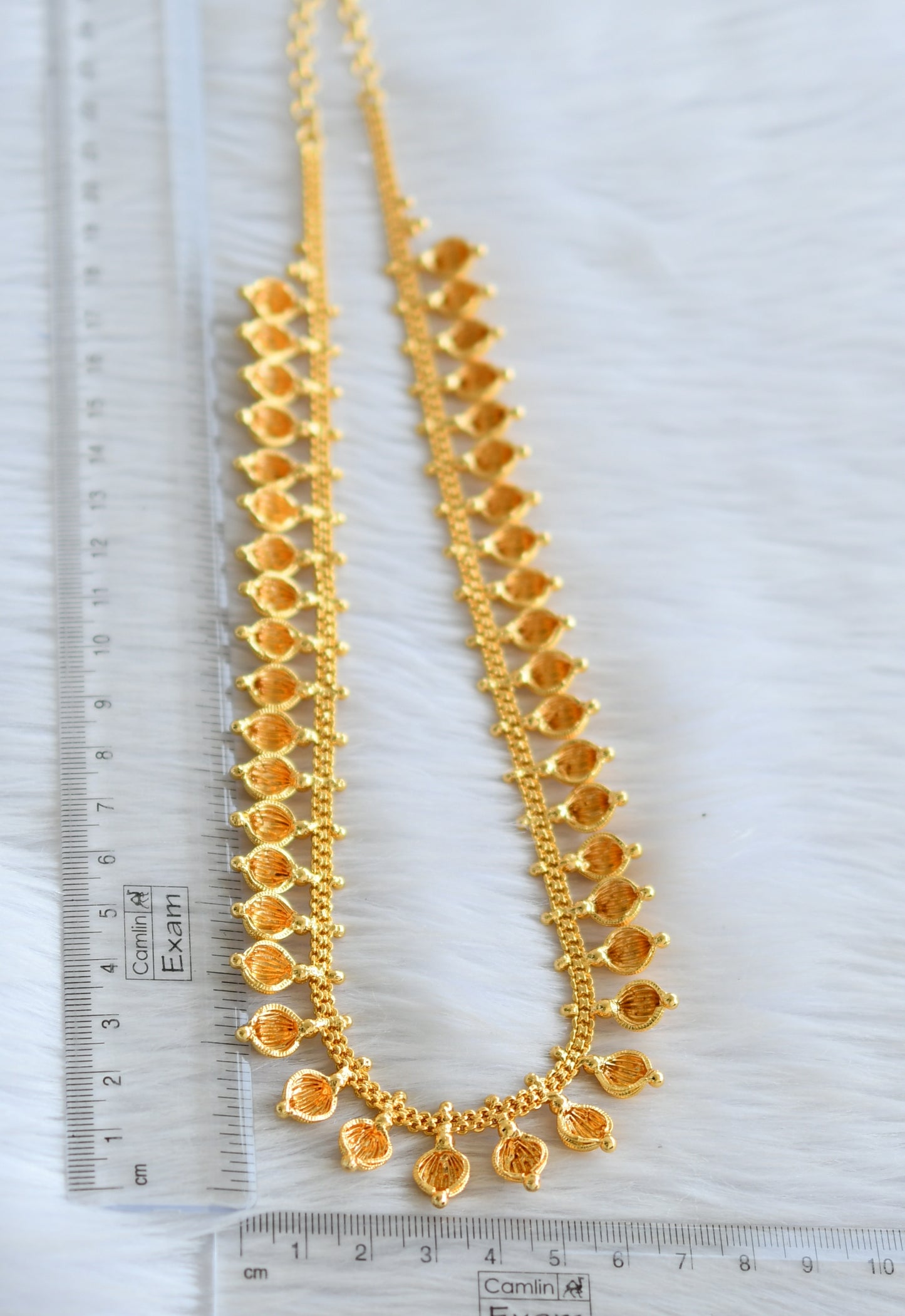 Gold tone kerala style ball haar dj-45005