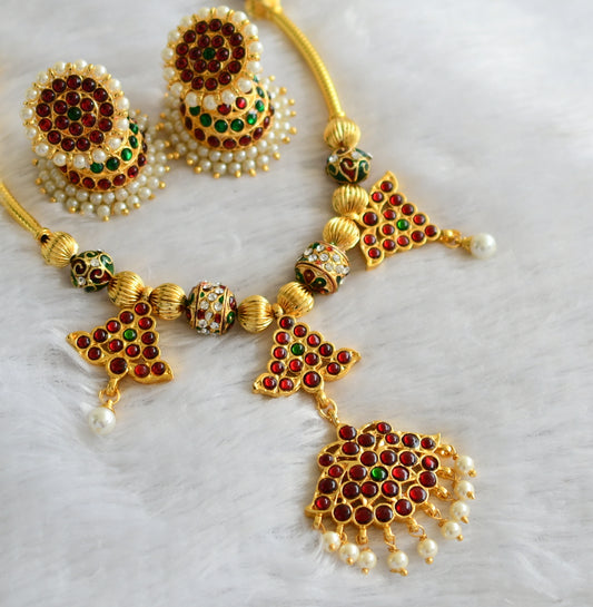Gold tone Kemp-green Hasli Necklace Set-dj15805