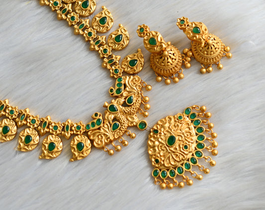 Matte finish Emerald mango short haar set dj-08102