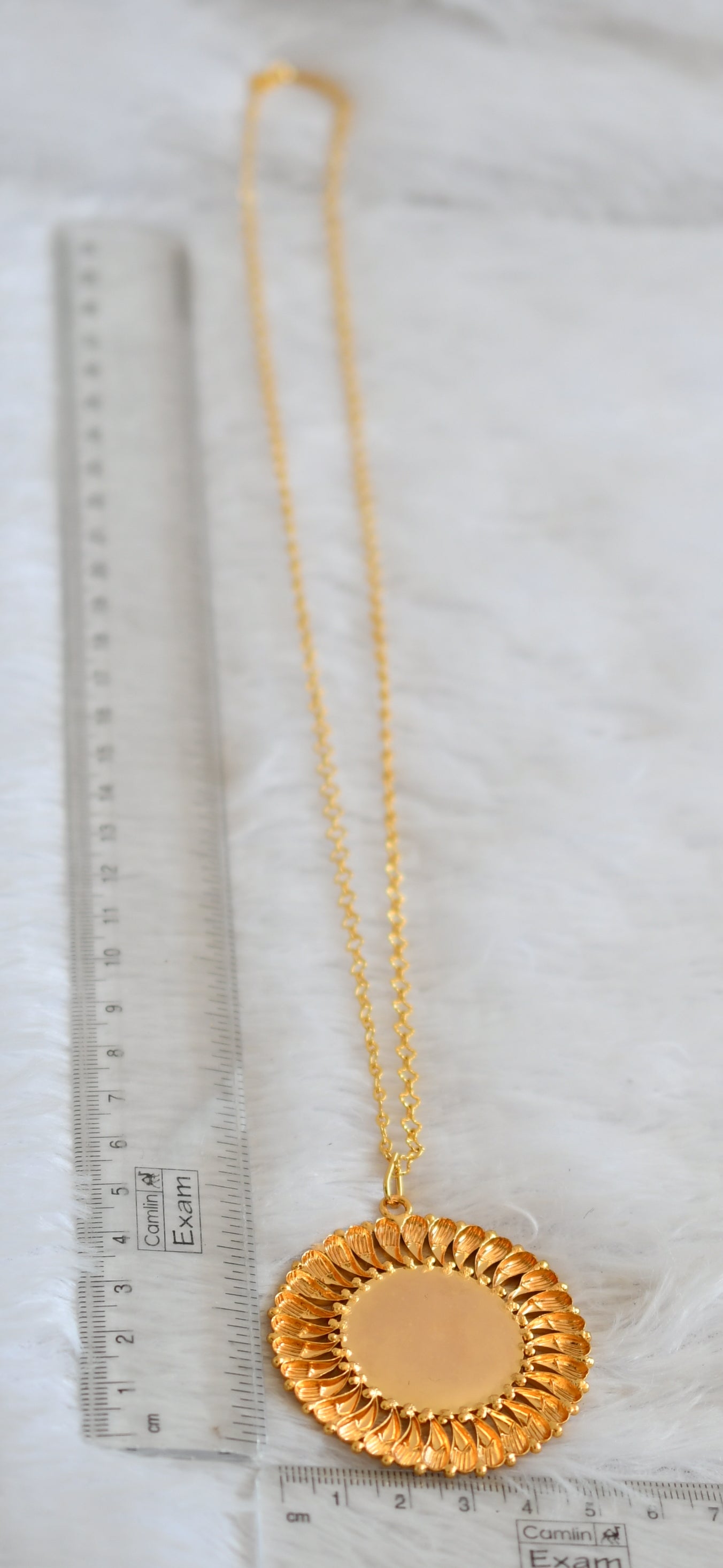 Gold tone Kerala style Krishna Pendant with chain dj-36491