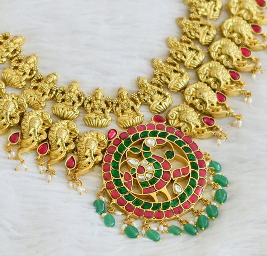 Antique Kundan Jadau Lakshmi-Peacock Designer Necklace Set dj-33925