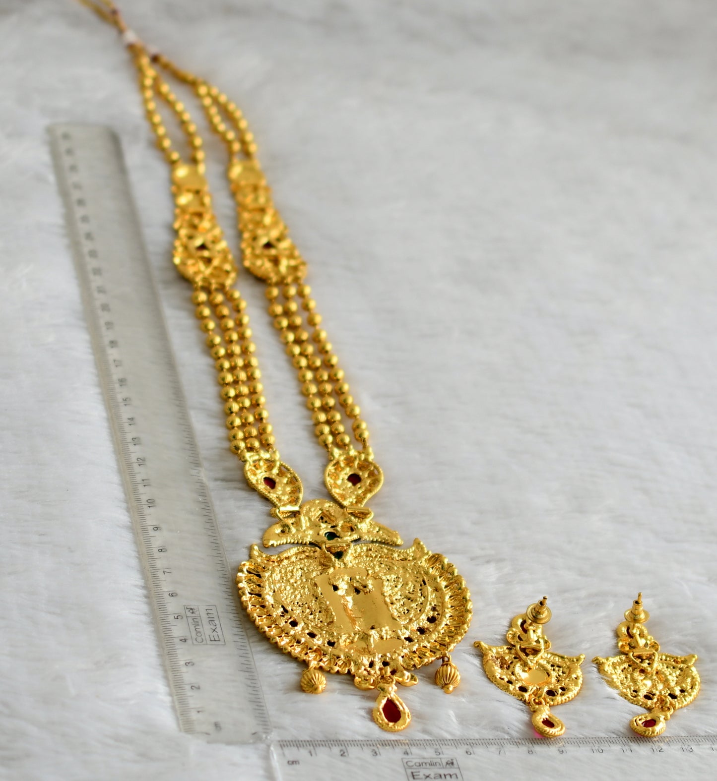 Antique Ball chain Kemp Lakshmi Haar Set - DJ16866