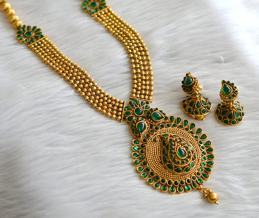 Antique finish green mango haar set dj-06902