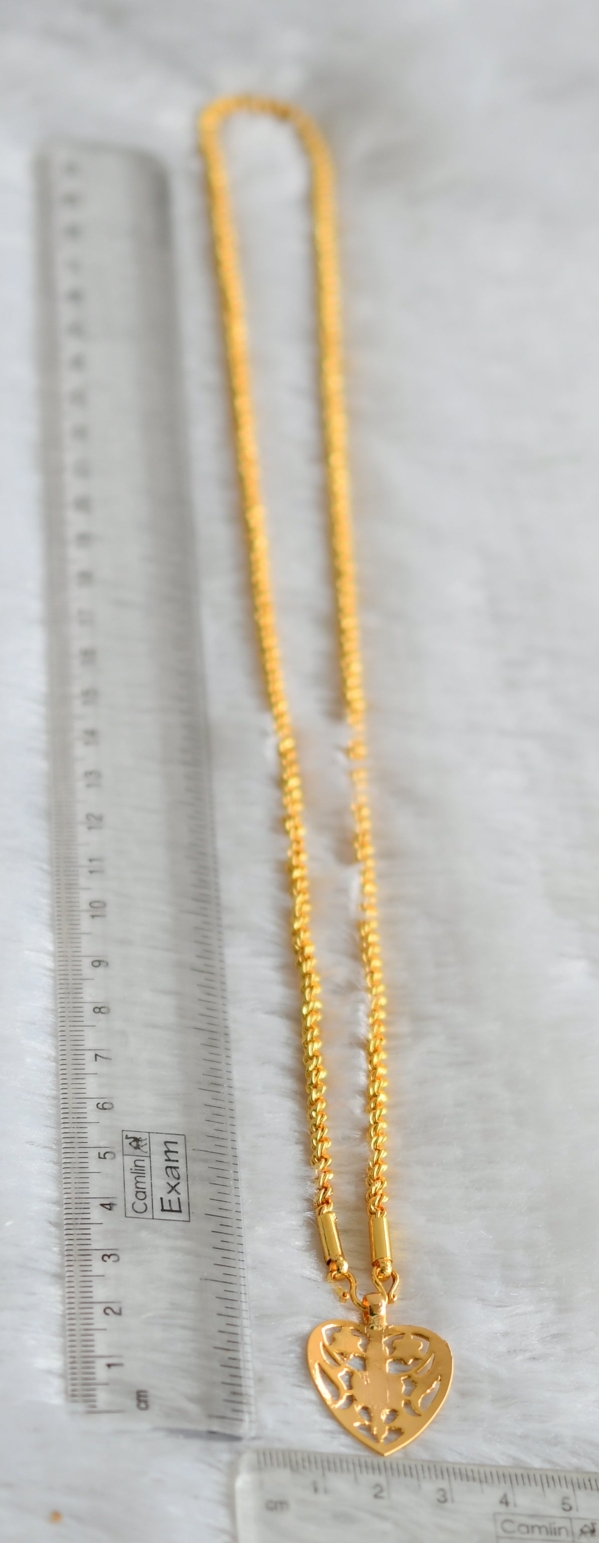 Gold tone Shiva Heart Pendant with 24 inches rope chain dj-42527