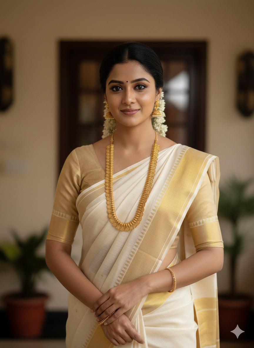 Gold tone lakshmi coin haar DJ28945