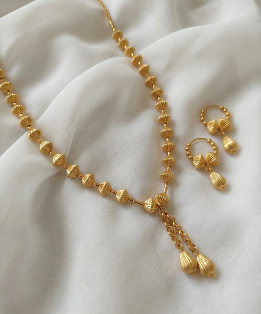 Gold tone Beaded Necklace Set - DJ17031