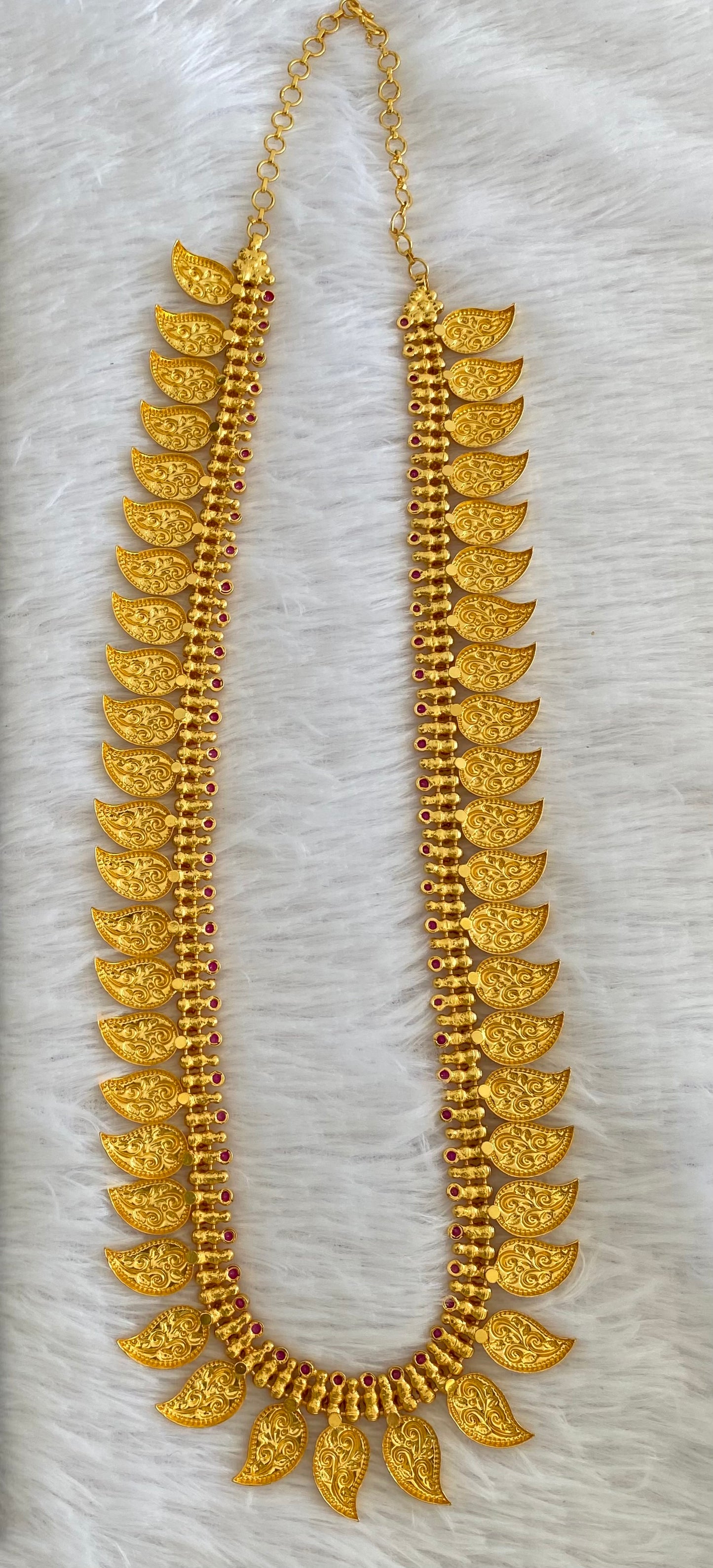 Gold tone pink stone flower mango haar dj-53166