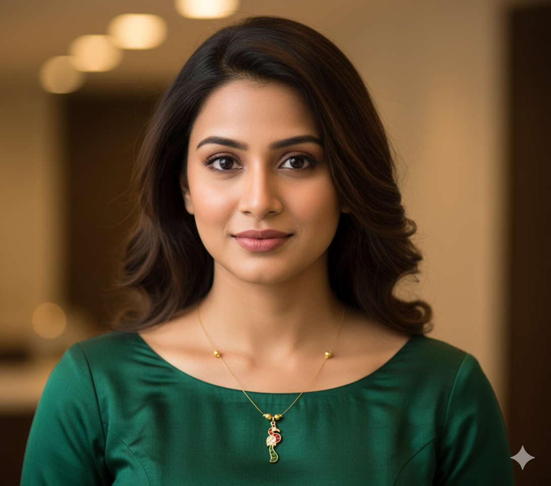 Gold tone pink-green-white kundan jadau peacock invisible necklace dj-49333