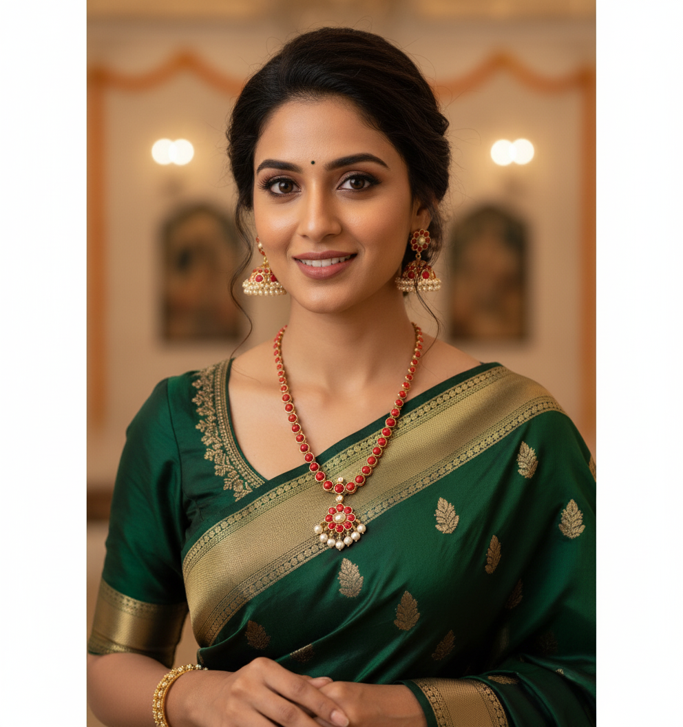 Matte finish coral pearl flower necklace set dj-52081