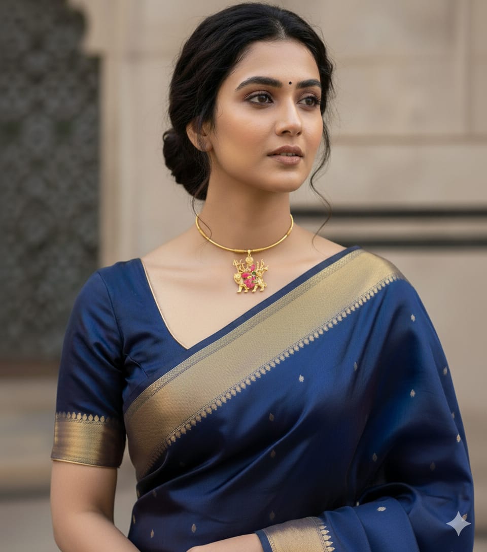 Matte finish Red meenakari Ma Durga pendant hasli necklace dj-52074