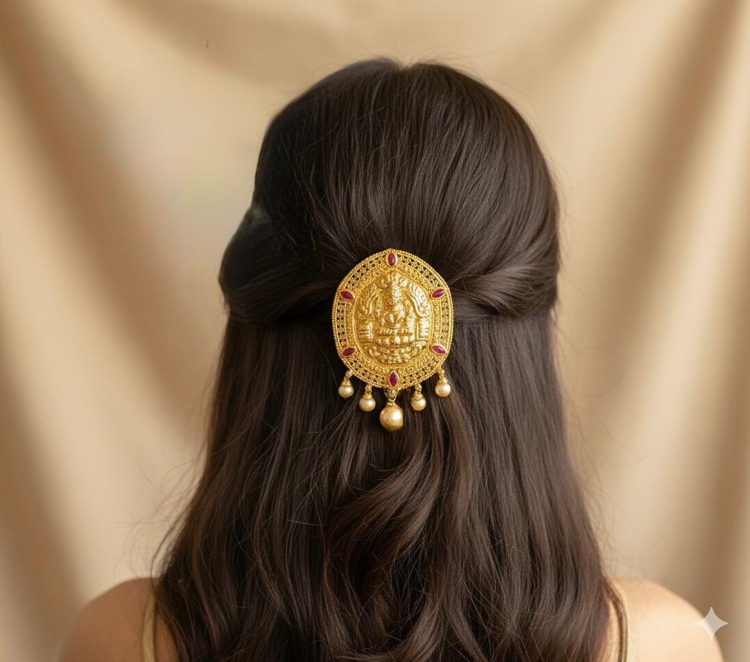 Gold tone Kemp Lakshmi Hair Jewel-dj09687