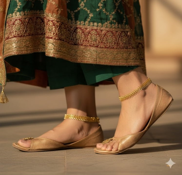 Gold tone 10.5 inches anklets dj-51305