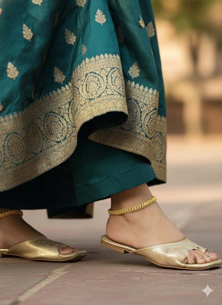 Gold tone 10.5 inches anklets dj-51302