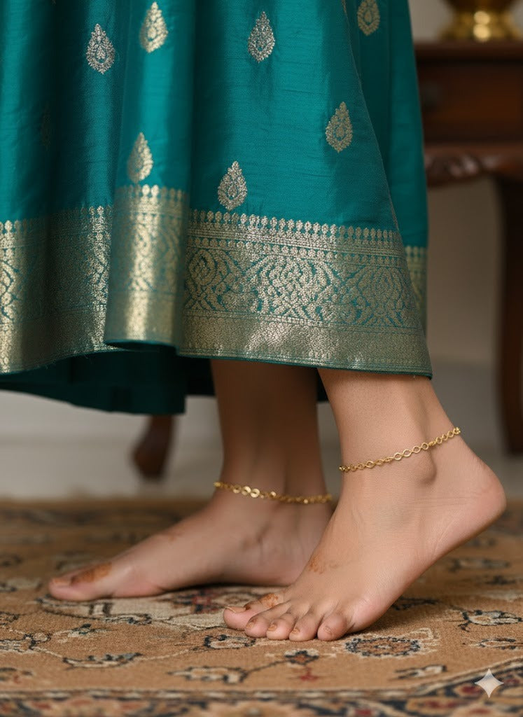 Gold tone 10.5 inches anklets dj-51296