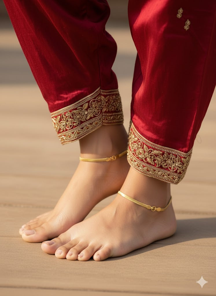 Gold tone 10.5 inches anklets dj-51301
