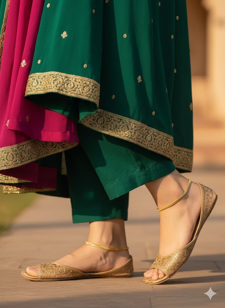 Gold tone 10.5 inches anklets dj-51303