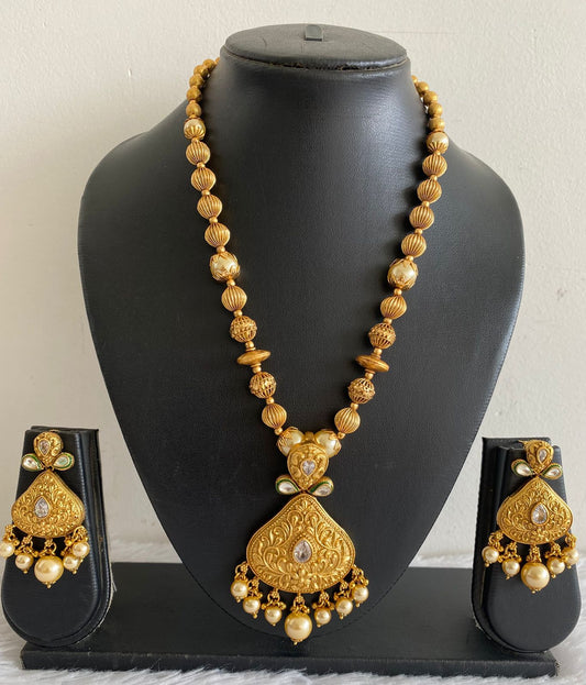 Unique Antique Pearl-white Necklace Set-dj07914