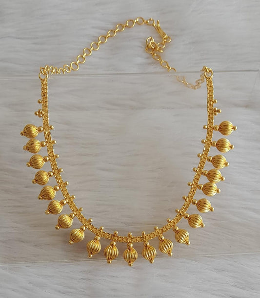 Gold tone kerala style ball necklace set dj-45987
