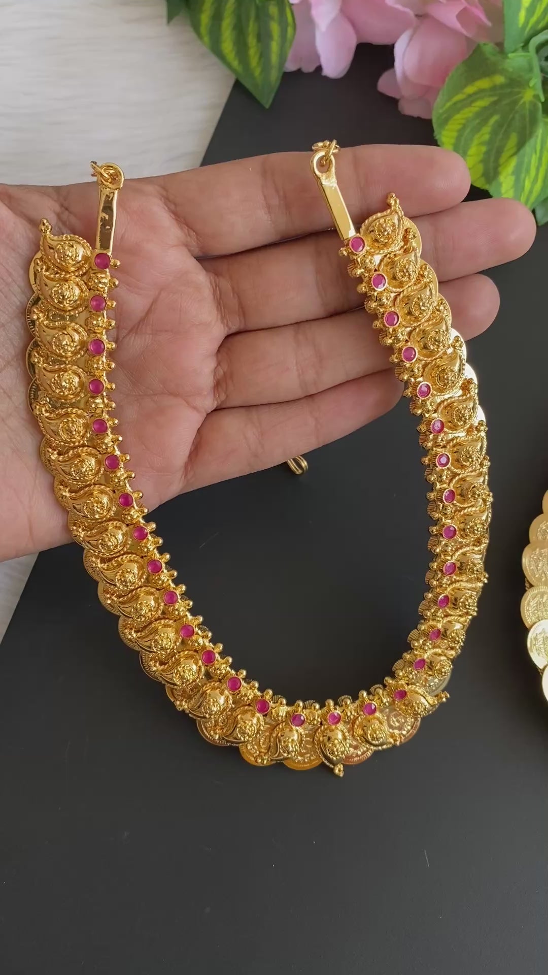 Kasu Mala Tanishq Mango Mala Coin Mango Malai Gold Design