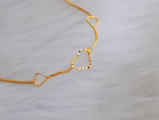 Gold tone heart bracelet dj-39434