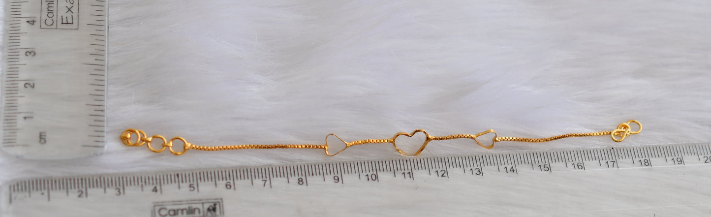 Gold tone heart bracelet dj-39434
