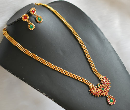 Antique gold tone kemp green haar set dj-29302