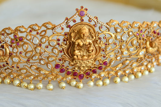 Matte finish ruby lakshmi pearl waist band dj-20958