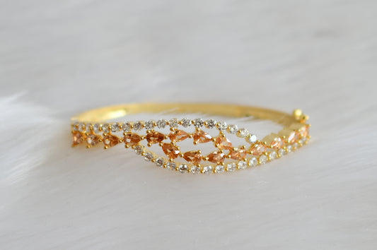 Gold tone cz white-gold color bracelet dj-19717