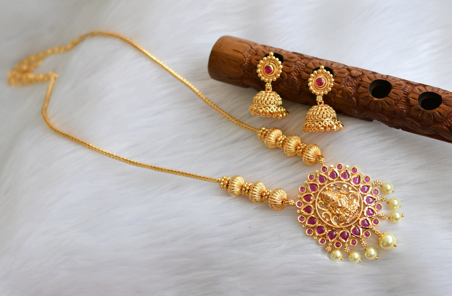 Gold tone kemp Lakshmi necklace set dj-39466