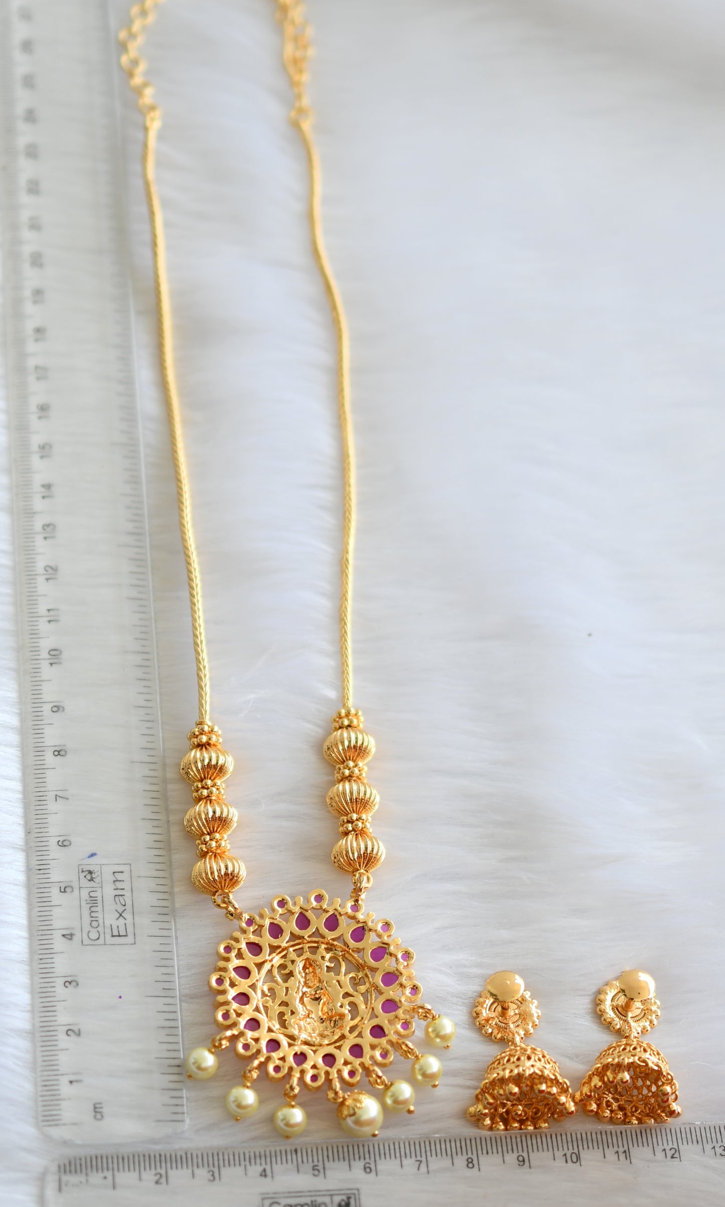 Gold tone kemp Lakshmi necklace set dj-39466