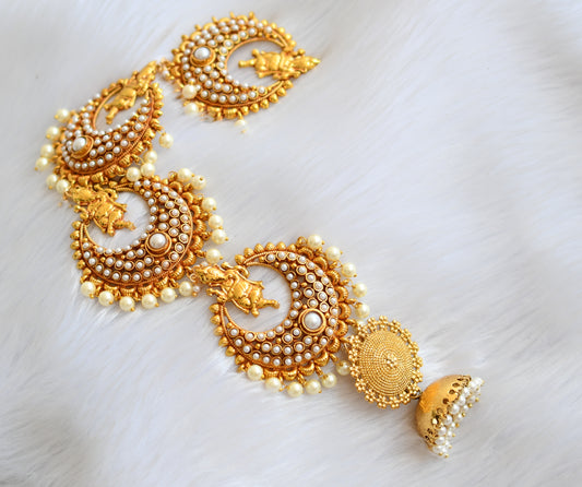 Antique Ganesha pearl hair jewel dj-40110