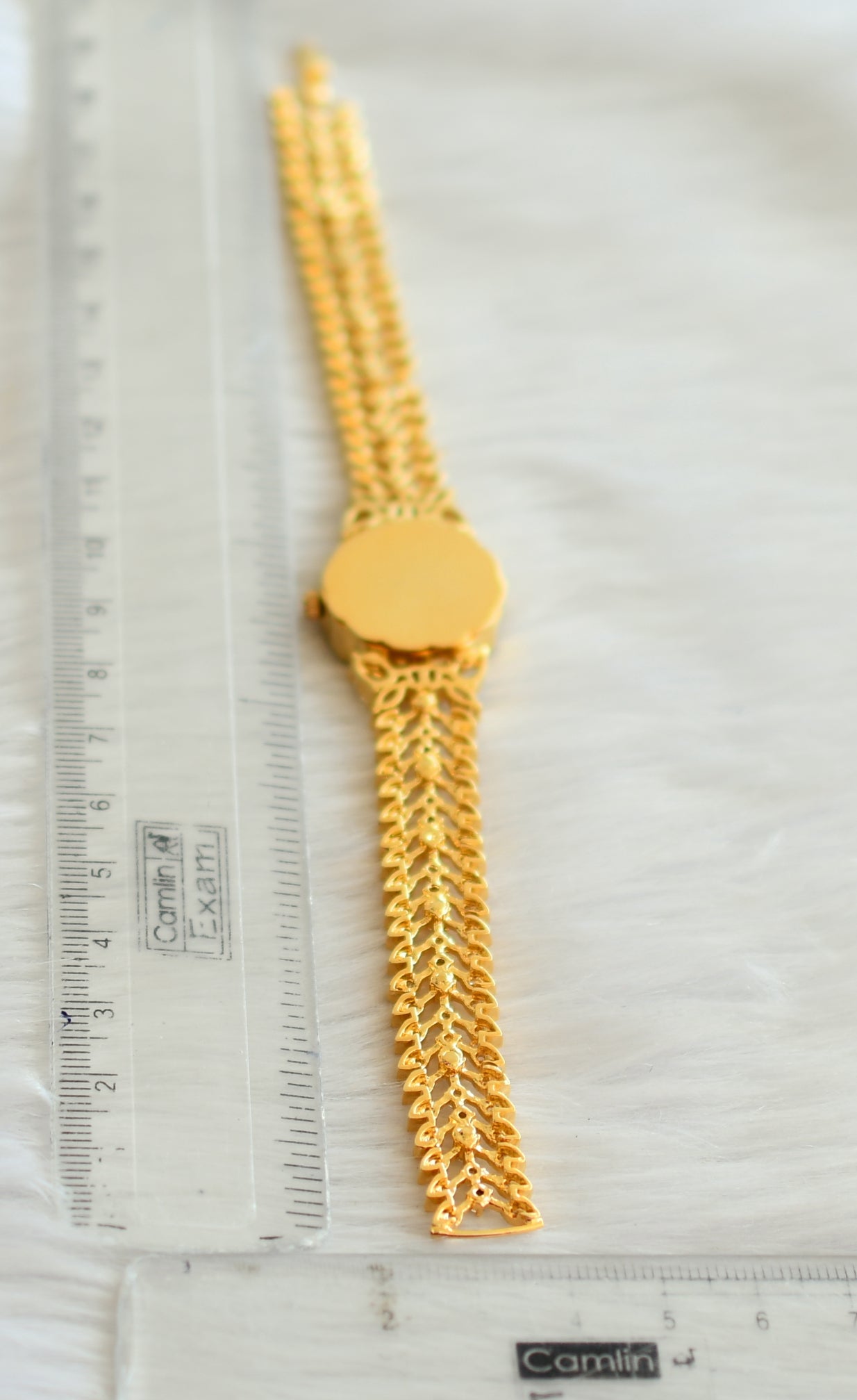 Gold tone cz wrist watch dj-13972