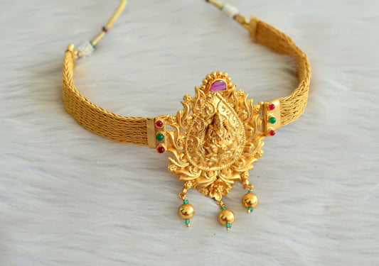 Matte finish ruby-green lakshmi armlet dj-05332