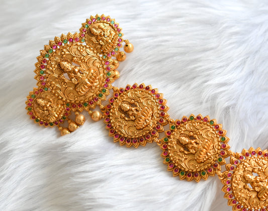 Matte finish kemp-green Lakshmi hair jwell dj-38757