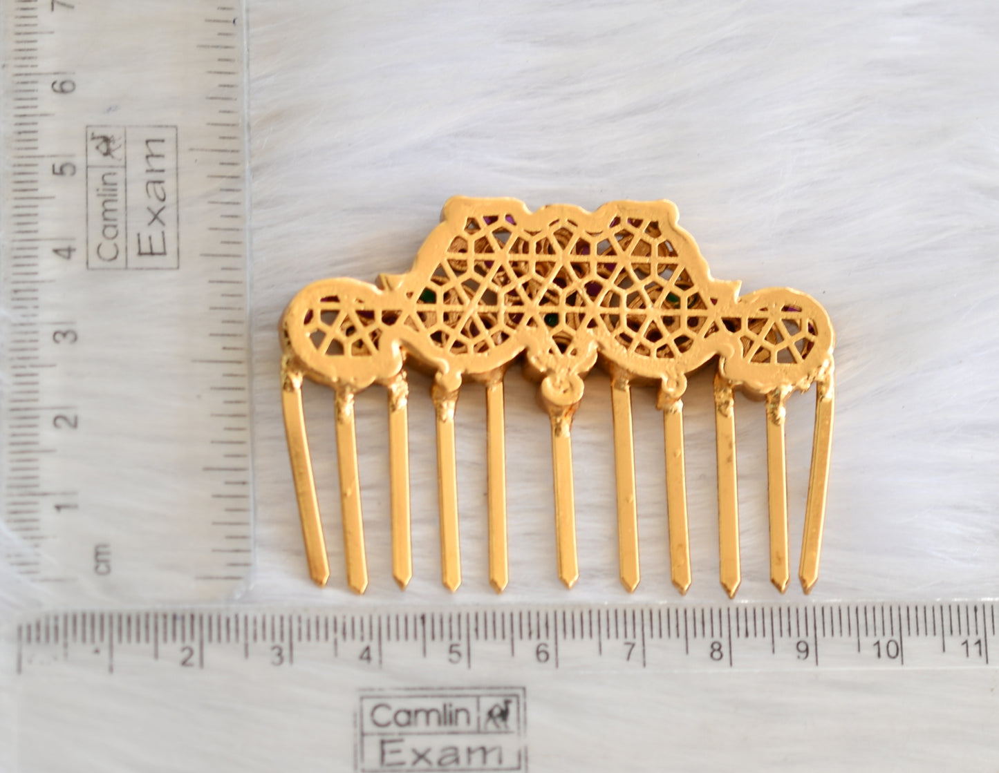 Matte finish kemp-green peacock hair jewel dj-40127